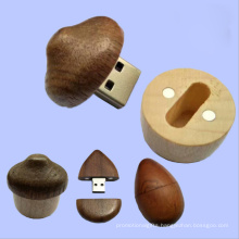 Nut usb flash drive 16gb 32gb customized Usb flash drive wooden acornusb u-desk mini creative  8gb